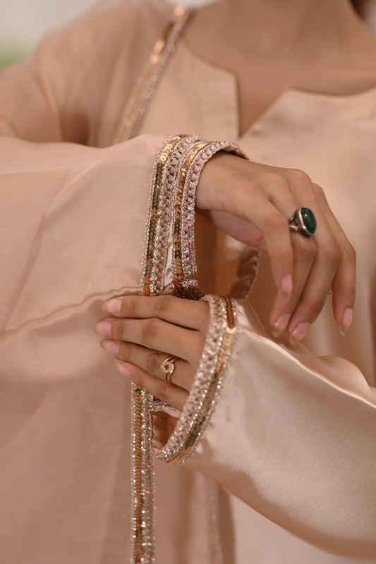 Beige Silk Farshi (3 Pieces)