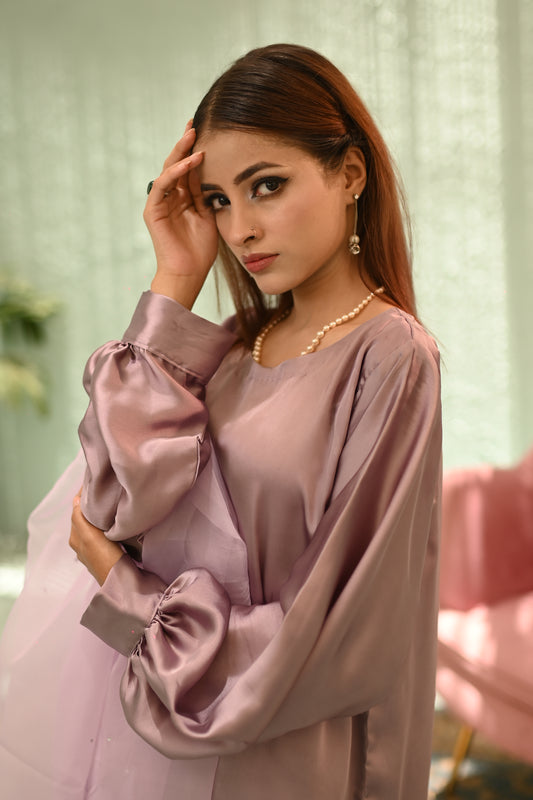 Dusty Orchid – 3-Piece Satin Formal Silk Suit