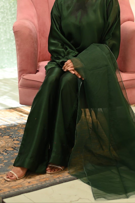 Emerald Mist - 3-Piece Silk Ensemble